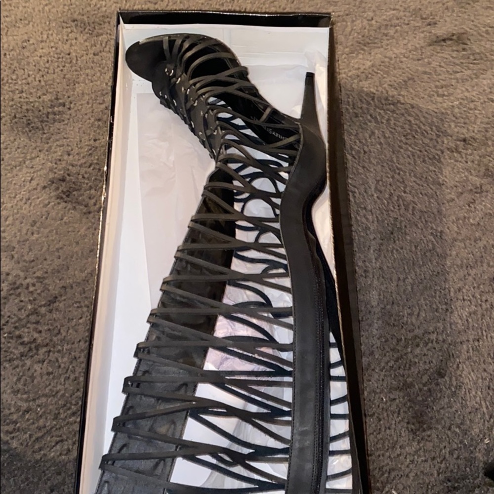 Knee high Caged Gladiator Heel. 12w